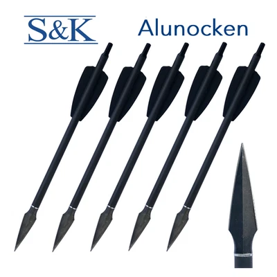 S&K 5 x Bodkin Bolzen, Cobra R9/RX/R10/Adder/Steambow PD5-extremer Durchschlag - Alu