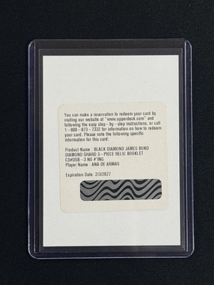2025 Upper Deck James Bond Black Diamond Ana de Armas as Paloma #REDEMTION
