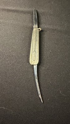 Vintage 10K Gold Watch Fob 2 Blade Pocket Knife with Pipe Cleaning Tool