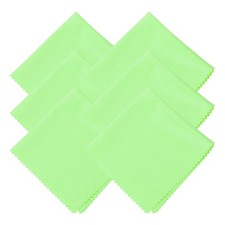 6 Pcs Microfiber Cleaning Cloth for Glasses 8" x 8" Eyeglass Cloth, Green