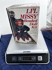 Vintage Li’L Missy Beaded Doll Kit completed With Box 13439 Green Lolly Red Head
