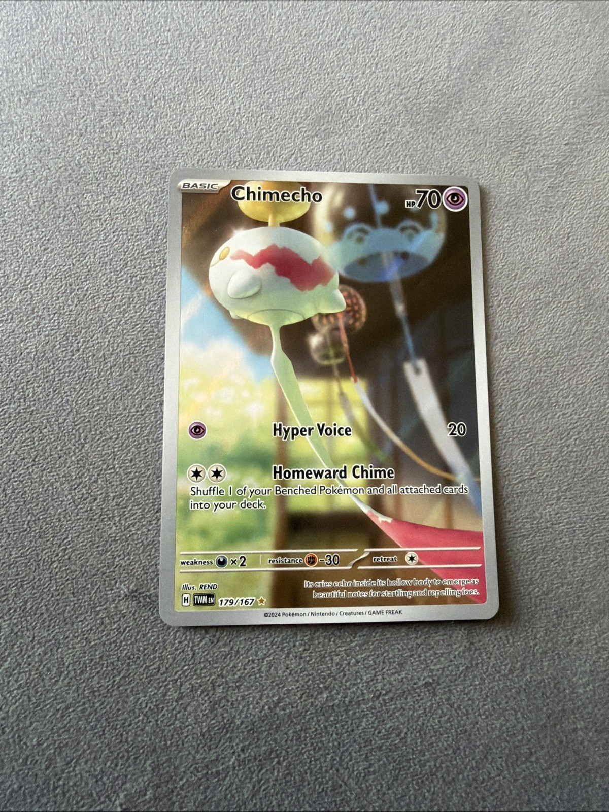 Chimecho Twilight Masquerade Illustration Pokemon Card 179/167