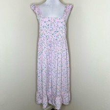 Sokie Collective The Summer Flutter Dress Small Lavender Floral Midi Cottagecore
