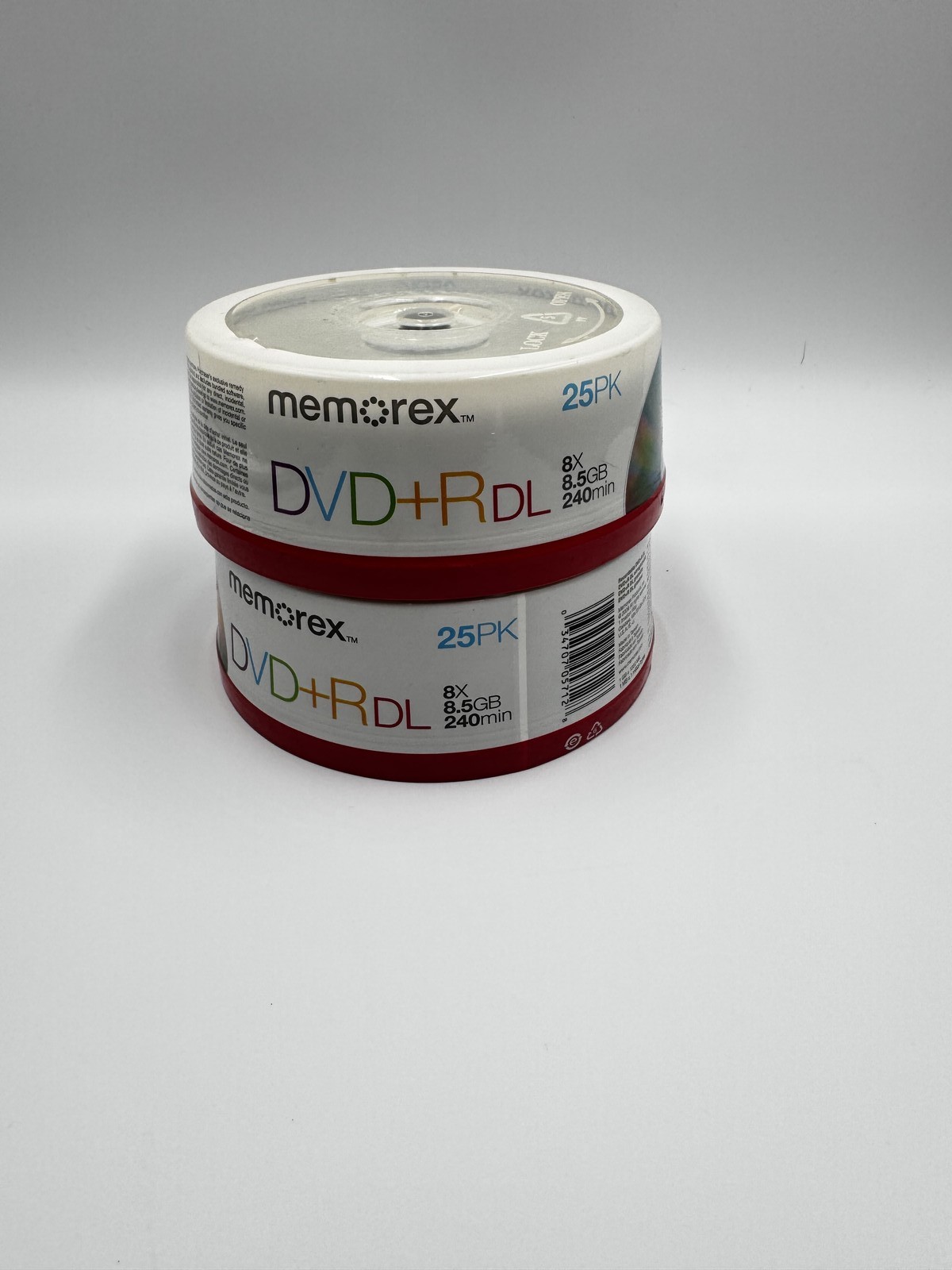 Memorex DVD+R DL 2x25PK 8X 8.5GB 240min Blank Discs
