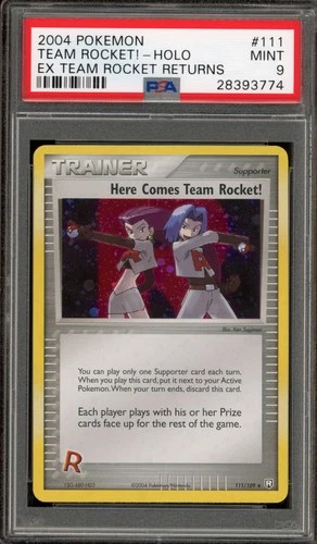 Pokemon Here Comes Team Rocket! EX Team Rocket Returns Secret Rare #111 PSA 9