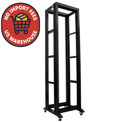 Rising Racks 42U 4 Post Open Frame Server Network Rack 17'' Deep 600mm