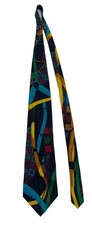 Vintage Zamberletti Necktie 100 Silk Multi Color RARE Modern Paisley