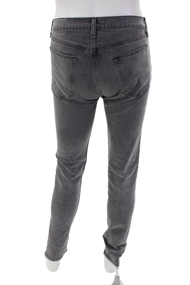 Rag & Bone Womens Cotton Denim Five Pocket Mid-Rise Skinny Jeans Gray  Size 30 - Image 3 of 4