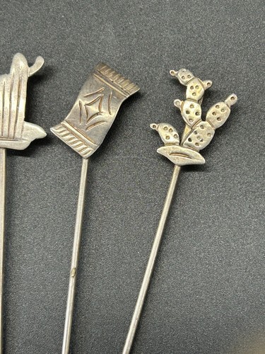 MARICELA TASCO Original Vintage signierte Sterling Silber Cocktail Gabeln 6er Set - Bild 4 von 12
