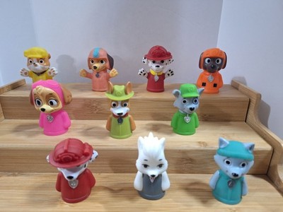 Paw Patrol Finger Puppets Lot Of 10 Marshall Rubble Zuma Skye Rocky Tracker
