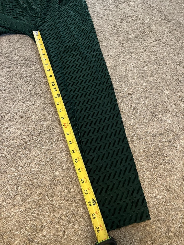 Express Tricot Green Velour Velvet Stretch Legging Pants Women Sz LARGE VTG - Image 4 of 4