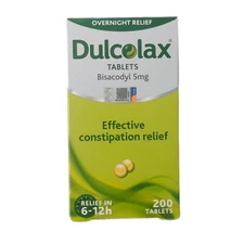 Dulcolax Tablets 200s Bisacodyl 5mg Effective Constipation Relief-FREE SHIPPING