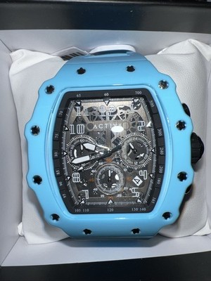 Activa Circuit X Invicta 44.3mm Skeleton Dial PC Case Material Blue Watch NEW