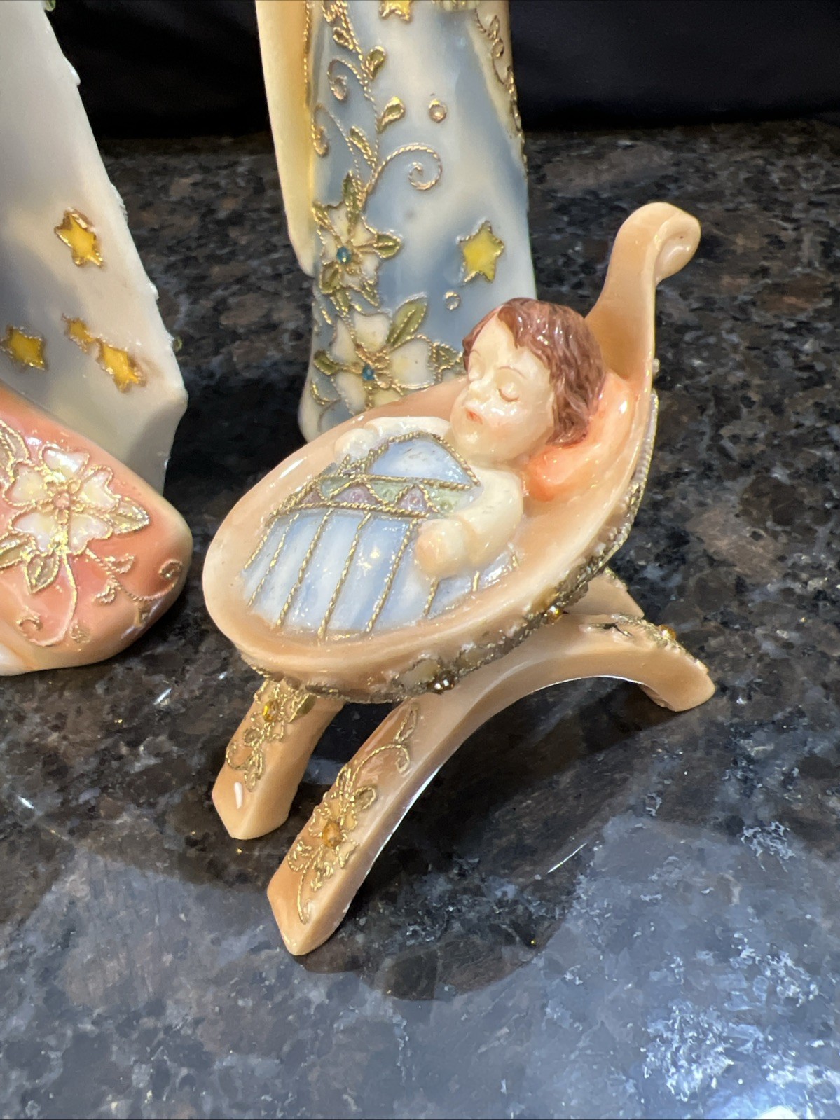 Stunning Roman Inc  Contemporary Nativity Figurines Mary, Baby Jesus & Joseph 8”