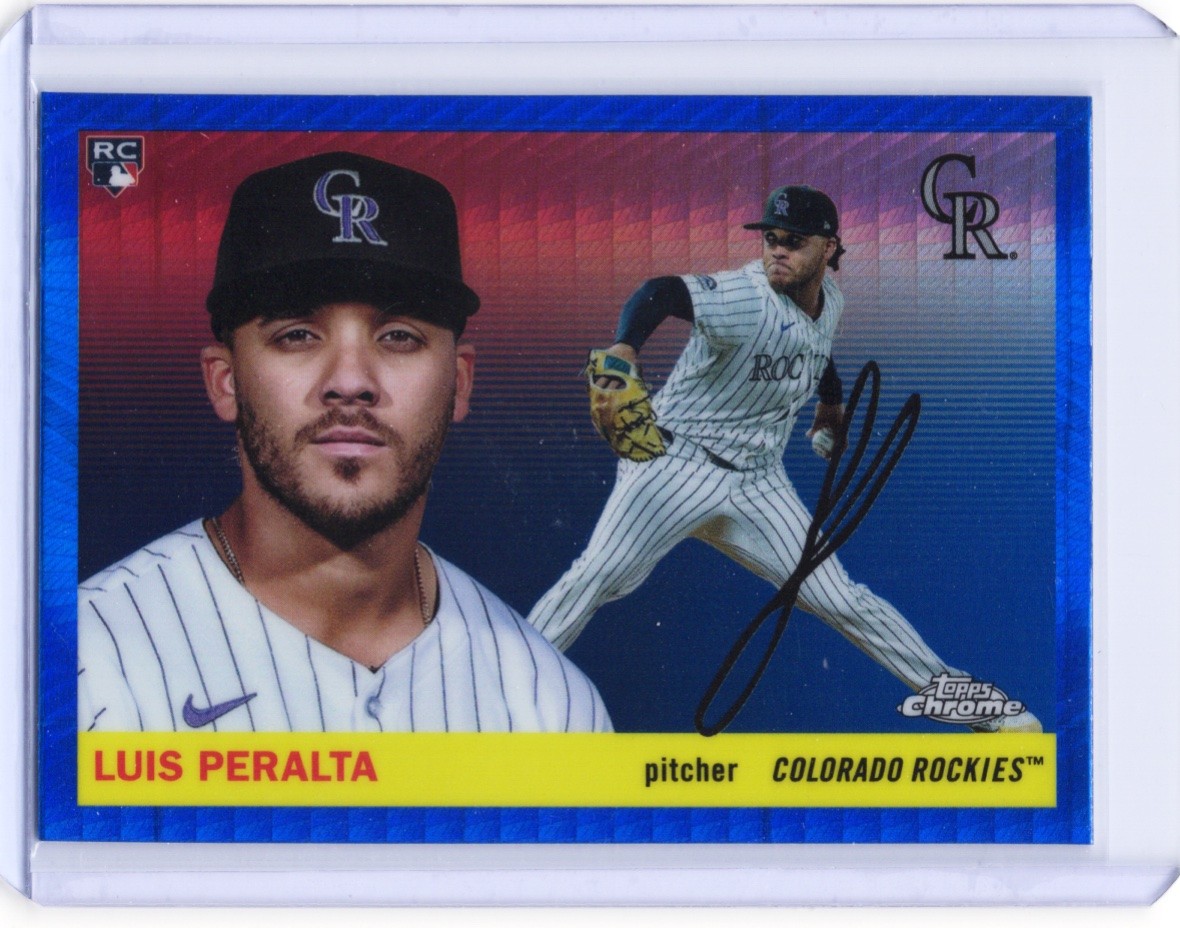 Luis Peralta #237 2025 Topps Chrome Platinum Blue Prism Refractor