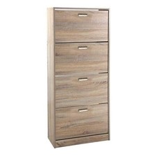 GAIA SCARPIERA 4 ANTE A RIBALTA IN LEGNO 63 X 24 X 150 CM COLORE ROVERE