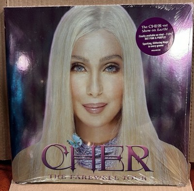 Cher, Farewell Tour, 2 LP Pink & Purple Colour Vinyl in Metallic Gatefold.  New