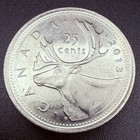 2013 Canada 25 Cents Caribou Quarter KM#493 Queen Elizabeth II World Coin — photo 1