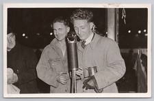 RPPC Real Photo Postcard Speedway Aces Racing Trophy Wright Wood Ashton U Lyne