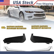 Front Bumper Fog Light Lamp Cover Set W/ Trim 2016 2017-2018 for Chevy Malibu XH
