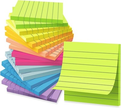 Lined Stiy Notes in Ruled Stiies Super Stiing Power Memo Pads Bright