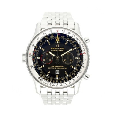 BREITLING CHRONO-MATIC REF. A4135012/B704 BLACK DIAL EDELSTAHL 2004 FULL SET