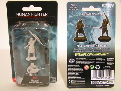 WZK90144 - D&D Nolzur's Marvelous Wave 13 - Unpainted Miniatures - Human Fighter