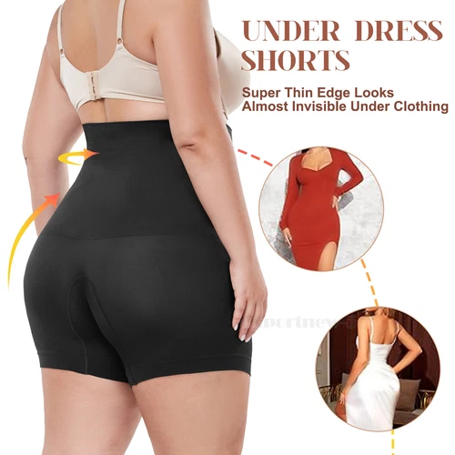 Plus Slip Shorts nahtlos glatt Training Yoga Fahrrad Shorts für Frauen unter Kleid - Bild 4 von 23
