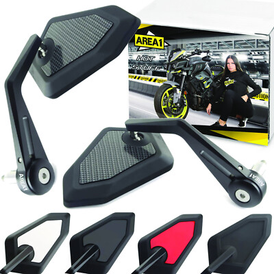Motorrad Lenkerenden Spiegel Area1 Rückspiegel Set E-geprüft (V05)
