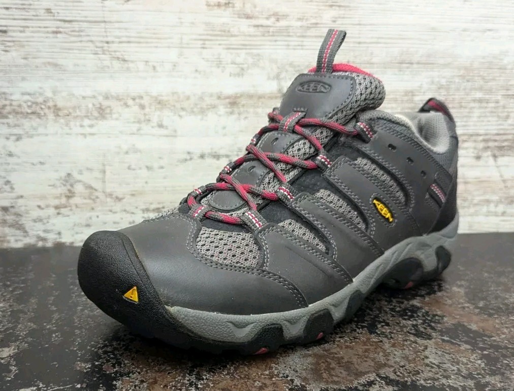 Scarpe da trekking donna Keen Koven trail taglia 10 40 5 usate 1011829 pelle grigia