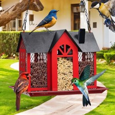Hanging Metal Bird Table Feeder Box Outdoor Garden Feeding Station Nesting House