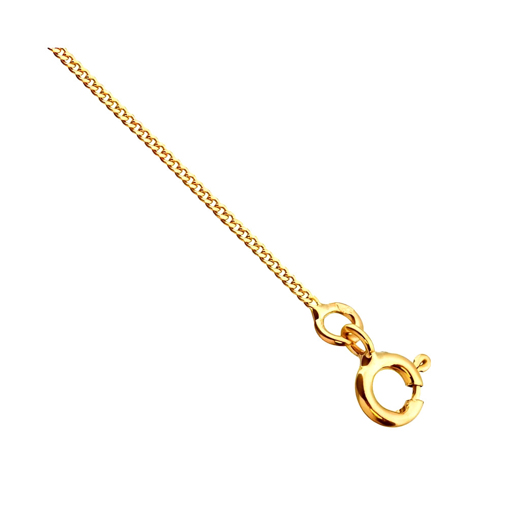 Chaîne maille gourmette en plaqué or jaune 750 pour femme à l'éclat intemporel de 45 cm