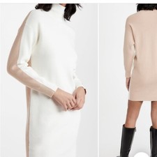 525 Cotton Color Block Dress in Chalk Multi Size Medium