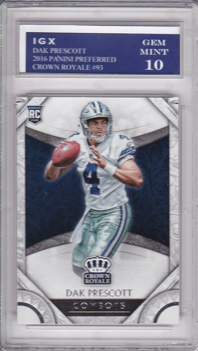 DAK PRESCOTT ROOKIE CARD 2016 Dallas Cowboy CROWN ROYALE GEM MINT