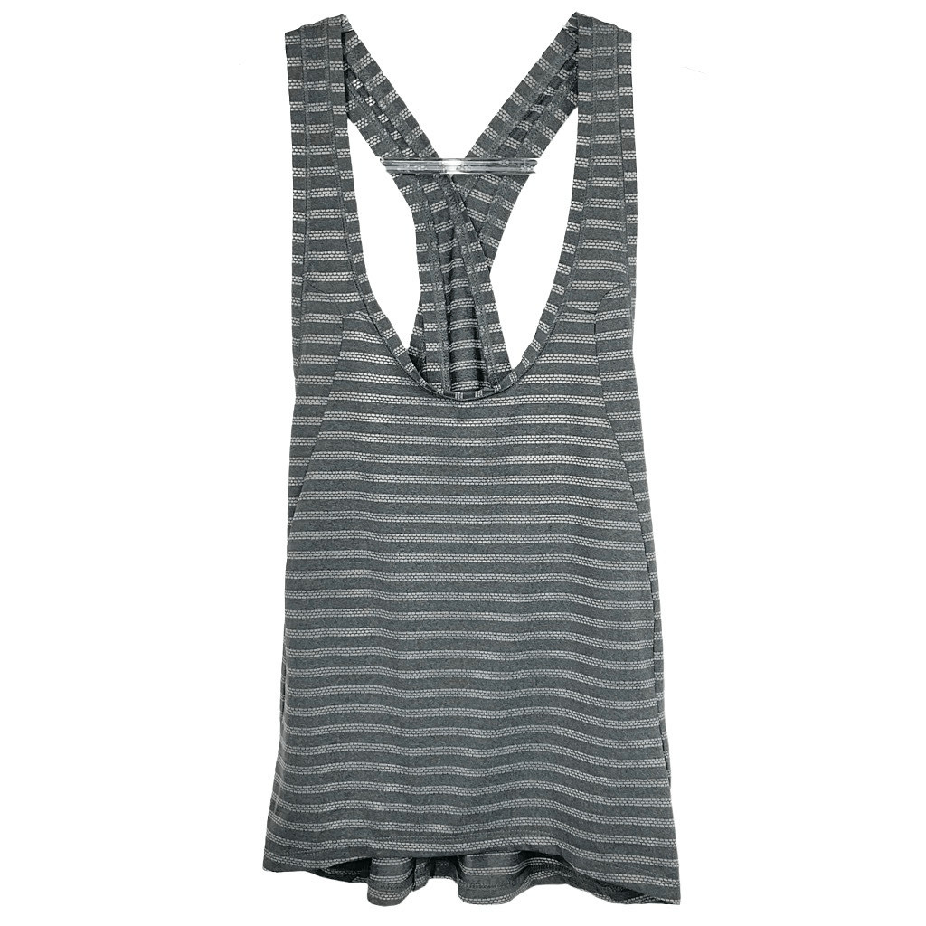 Zyia Active Medium Nimbus Gray Split Back Tank To… - image 1