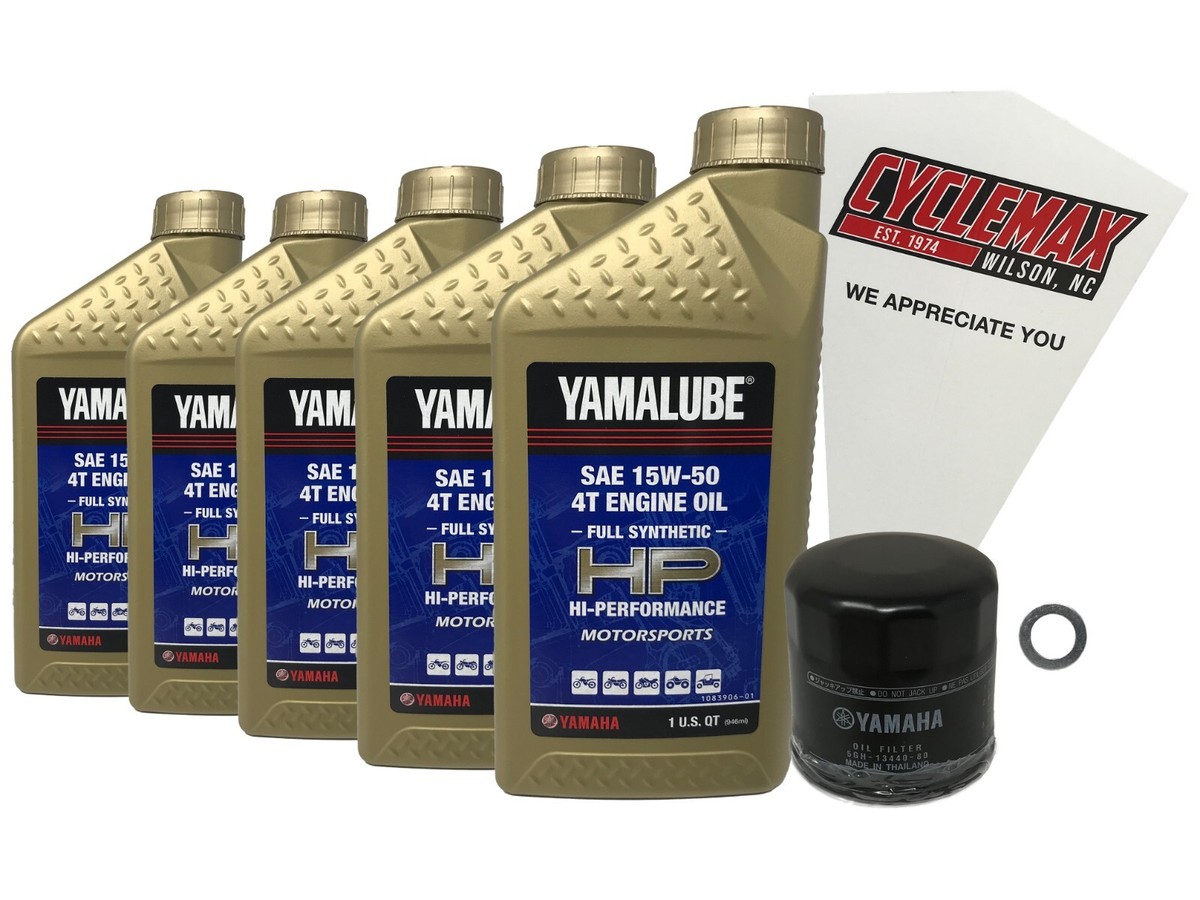 MT10 5本セット Cyclemax OEM 2015-2023 Yamaha MT-10 MT10 FZ10 Full Synthetic Oil