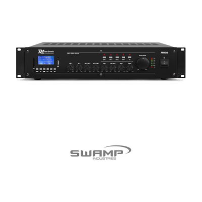 Power Dynamics PRM240 6-Channel 4-Zone 240W Mixer Amplifier 100V Bluetooth Tech