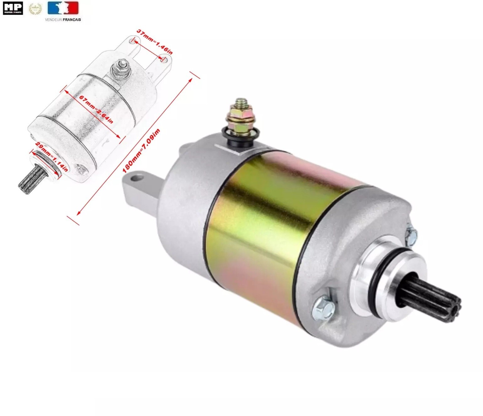 Démarreur électrique résistant aux pannes de froid pour Yamaha VP X-City 250