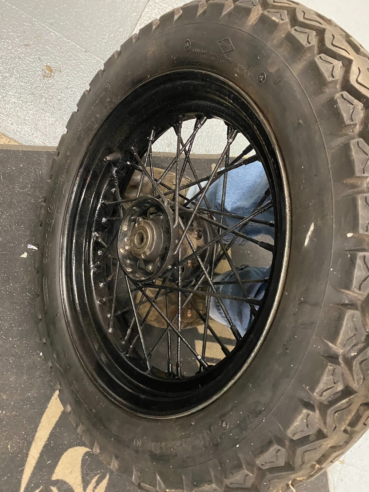 Vtg Star Hub Wheel Harley Panhead Knucklehead 3.00x16 Orig Flathead UL