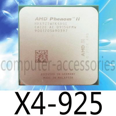 AMD Phenom II X4-925 2.8GHz 6MB L3 Cache Socket AM3 CPU Processor