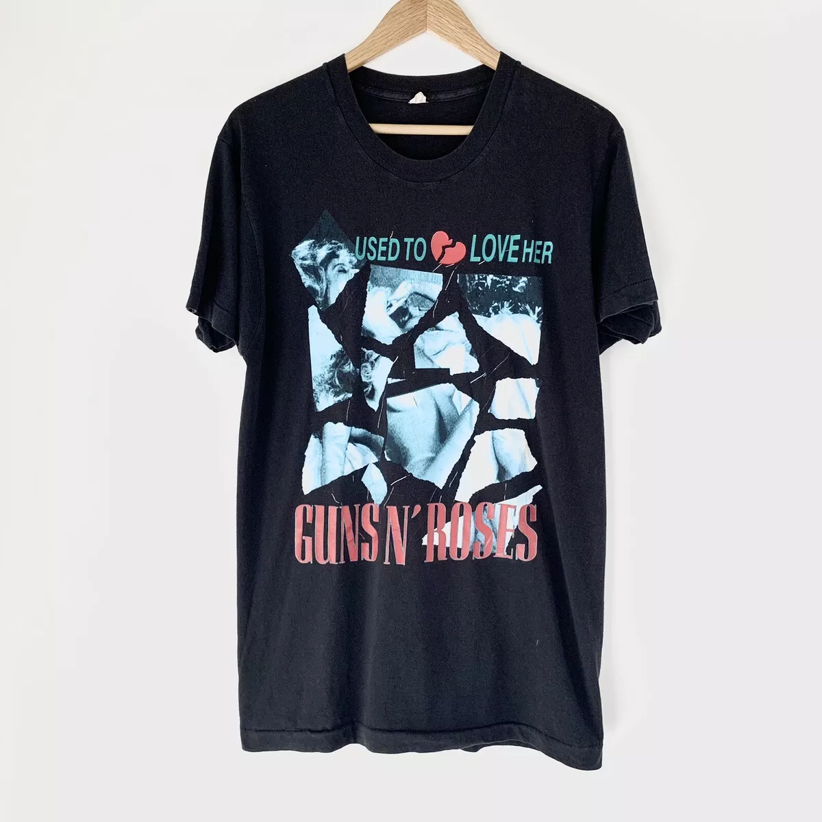 1989 Guns N Roses Used To Love Her LIES Vintage Tour Band Rock Shirt 80s 1980s