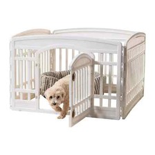 IRIS USA 24" 4-Panel Pet Playpen with Door, Dog Playpen, Puppy Playpen