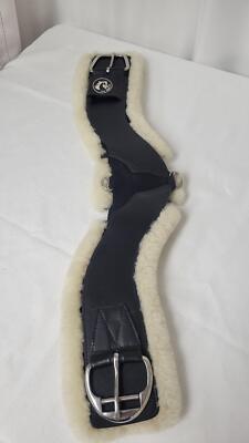 Total Saddle Fit Shoulder Relief Western Cinch, Black, wool fleece,  30'' EUC