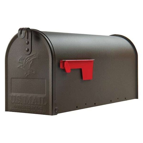 Medium Post Mount Mailbox, Durable Rust-Resistant Galvanized Steel, Elite Bronze