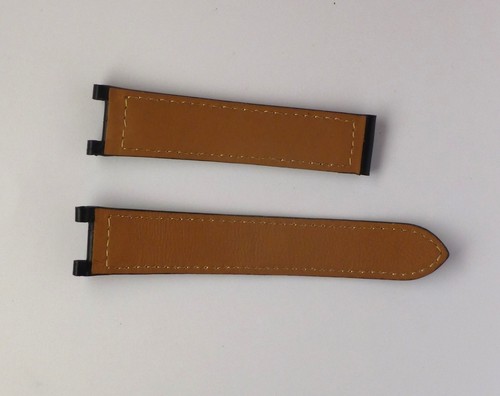 20mm Black Leather Band Strap for Cartier Pasha - Picture 4 of 4