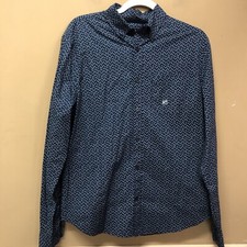 Express Mens Blue Button Front Shirt Size Small NWT