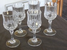 5 Cristal D'Arques  LONGCHAMP   Cordial  / Sherry / Port Wine  Glasses - Ex Cond