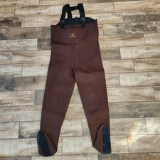 Stearns Dry Chest Waders Mens sz Large Boots Thinsulate Brown Patch Kit Included
