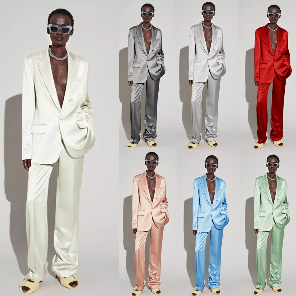 White silk suit womens cheap