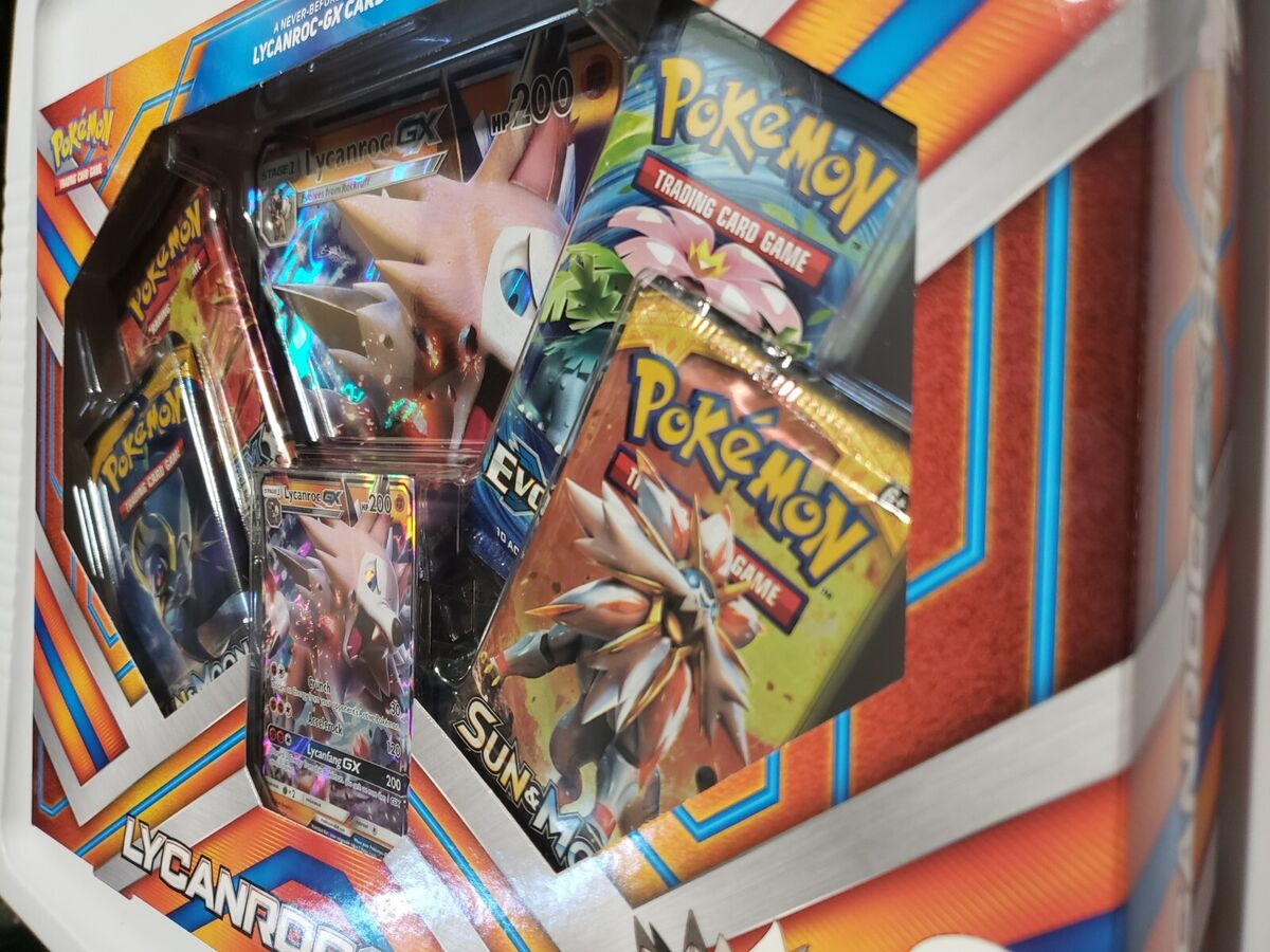 Pokémon Lycanroc-GX Box - 4 Packs W/ Evolution Pack Pokémon Lycanroc-GX Box - 4 Packs W/ Evolution Pack